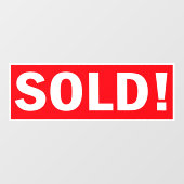 Big Red VERKOCHT! Aanmelden Venster vastklikken Raamsticker (Vel)