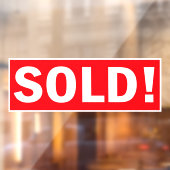 Big Red VERKOCHT! Aanmelden Venster vastklikken Raamsticker (Vel 2)