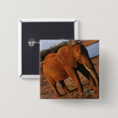 Big Red Vierkante Button 5,1 Cm (Voorkant /achterkant)