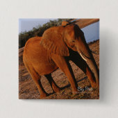 Big Red Vierkante Button 5,1 Cm (Voorkant)