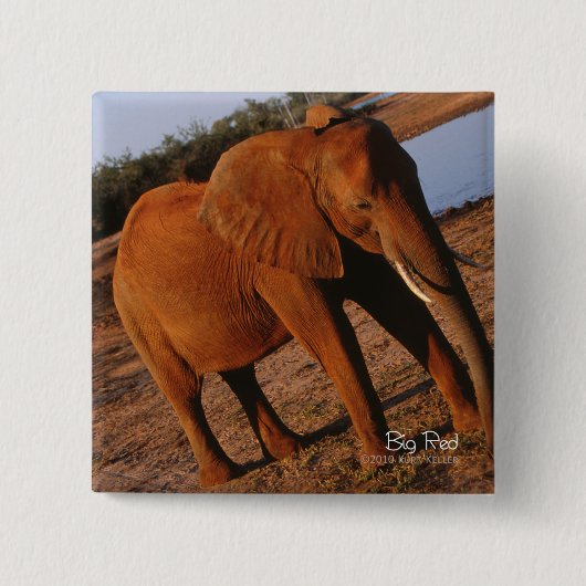 Big Red Vierkante Button 5,1 Cm (Voorkant)