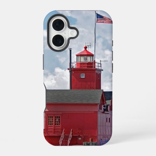"Big Red" vuurtoren iPhone 16 Hoesje (Achterkant)