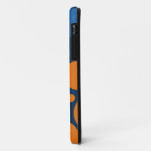 Big Retro Polka Dots | Oranje blauw Case-Mate iPhone Case (Achterkant/links)