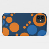 Big Retro Polka Dots | Oranje blauw Case-Mate iPhone Case (Achterkant (horizontaal))