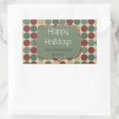 Big Retro Stippen kerstfeestdag Stickers (Tas)