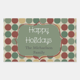 Big Retro Stippen kerstfeestdag Stickers