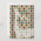 Big Retro Stippen Photo Holiday Kaart (Achterkant)