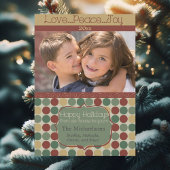 Big Retro Stippen Photo Holiday Kaart