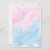Big Reveal Roze + Blauw Baby shower Kaart (Achterkant)