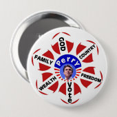 Big Rick Perry voor de knop President Ronde Button 4,0 Cm (Voorkant /achterkant)