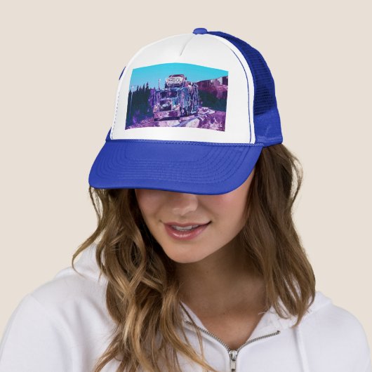 Big Rig Car Transporter Rijden Trucker Hoed Series Trucker Pet (In situ)