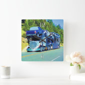 Big Rig Car Transporter voor truckers Vierkante Klok (Huis)