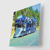 Big Rig Car Transporter voor truckers Vierkante Klok (Hoek)