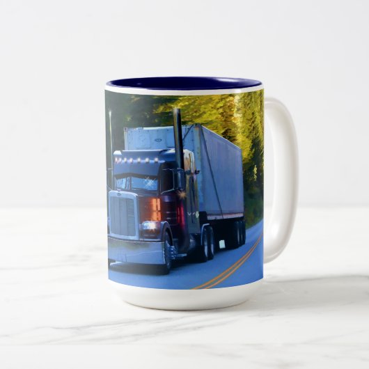 Big Rig Cargo Truck Coffee Mok (Voorkant rechts)