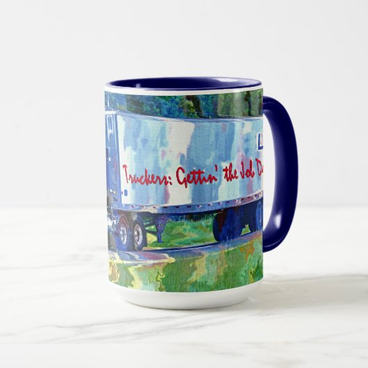Big Rig Cargo Truck Drink Mok (Voorkant rechts)