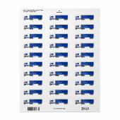 Big Rig COE Truck Adresetiketten Etiket (Full Sheet)