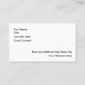 Big Rig Construction Rental Service Visitekaartje (Achterkant)