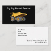 Big Rig Construction Rental Service Visitekaartje (Voorkant / Achterkant)