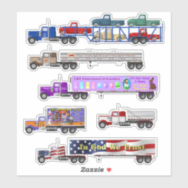 Big Rig en Little Red Truck Stickers