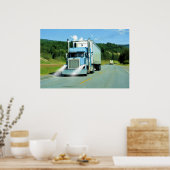 Big Rig Freezer Truck-Driver Art Poster (Keuken)