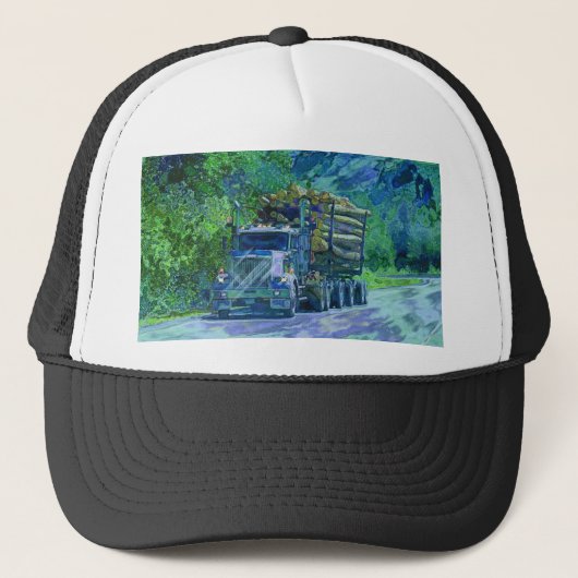 Big Rig Logging Truck Drift Trucker Hat Series Trucker Pet (Voorkant)