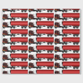 Big Rig Red 18 Wheeler Gift Wrap Cadeaupapier (Vlak)