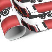 Big Rig Red 18 Wheeler Gift Wrap Cadeaupapier (Rol Hoek)