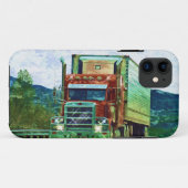 Big Rig Red Cargo Truck Hoesje (Achterkant (horizontaal))