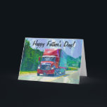Big Rig Red Road-liner Truck-lover Birthday Kaart<br><div class="desc">Ken je iemand die van vrachtwagens houdt of er eentje bestuurt? Dan wordt de perfecte Vaderdag kaart. Slechts een van de vele in onze nieuwe Trucker-serie.</div>