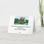 Big Rig Road-liner Truck-lover Birthday Kaart (Achterkant)