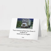 Big Rig Road-liner Truck-lover Birthday Kaart (Achterkant)