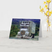 Big Rig Road-liner Truck-lover Birthday Kaart (Gele Bloem)