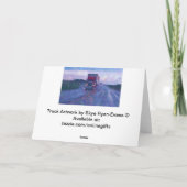 Big Rig Road-liner Truck-lover Birthday Kaart (Achterkant)