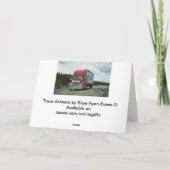 Big Rig Road-liner Truck-lover Birthday Kaart (Achterkant)