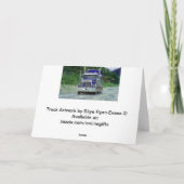 Big Rig Semi-Truck Truck Vaderdag Kaart (Achterkant)