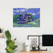 Big Rig Truck Highway Driving Transport Art Poster (Thuiskantoor)