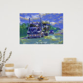 Big Rig Truck Highway Driving Transport Art Poster (Keuken)