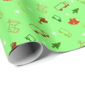 Big Rig Truck Kerstfeestdag — Verpakkingspapier Cadeaupapier (Rol Hoek)