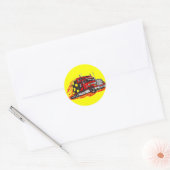 Big Rig Truck Ronde Sticker (Envelop)