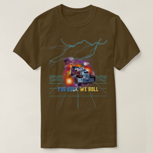 Big Rig Truck Show Trucker citeert je rots we Roll T-shirt (Design voorkant)
