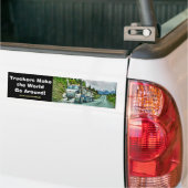 Big Rig Truckers Freightliner Bumpersticker (Op Truck)