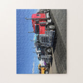 Big Rig Trucks bij VS Truck Stop Legpuzzel (Verticaal)