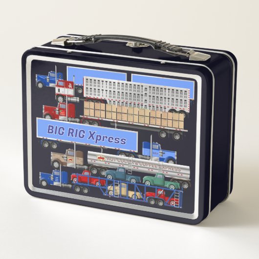 Big Rig Trucks Metalen Lunchbox (Achterkant)