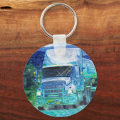BIG RIG VRACHTWAGEN LIEFHEBBERS Kunst Sleutelhanger (Voorkant)