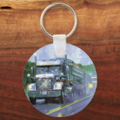 BIG RIG VRACHTWAGEN LIEFHEBBERS Kunst Sleutelhanger (Voorkant)
