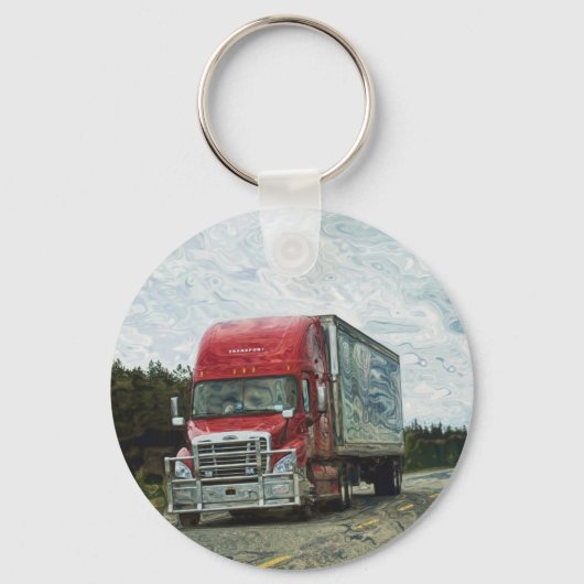 BIG RIG VRACHTWAGEN LIEFHEBBERS Kunst Sleutelhanger (Voorkant)