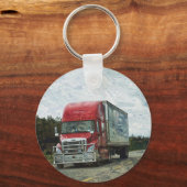 BIG RIG VRACHTWAGEN LIEFHEBBERS Kunst Sleutelhanger (Voorkant)