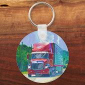BIG RIG VRACHTWAGEN LIEFHEBBERS Kunst Sleutelhanger (Voorkant)