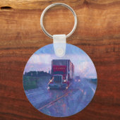 BIG RIG VRACHTWAGEN LIEFHEBBERS Kunst Sleutelhanger (Voorkant)