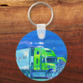BIG RIG VRACHTWAGEN LIEFHEBBERS Kunst Sleutelhanger (Voorkant)
